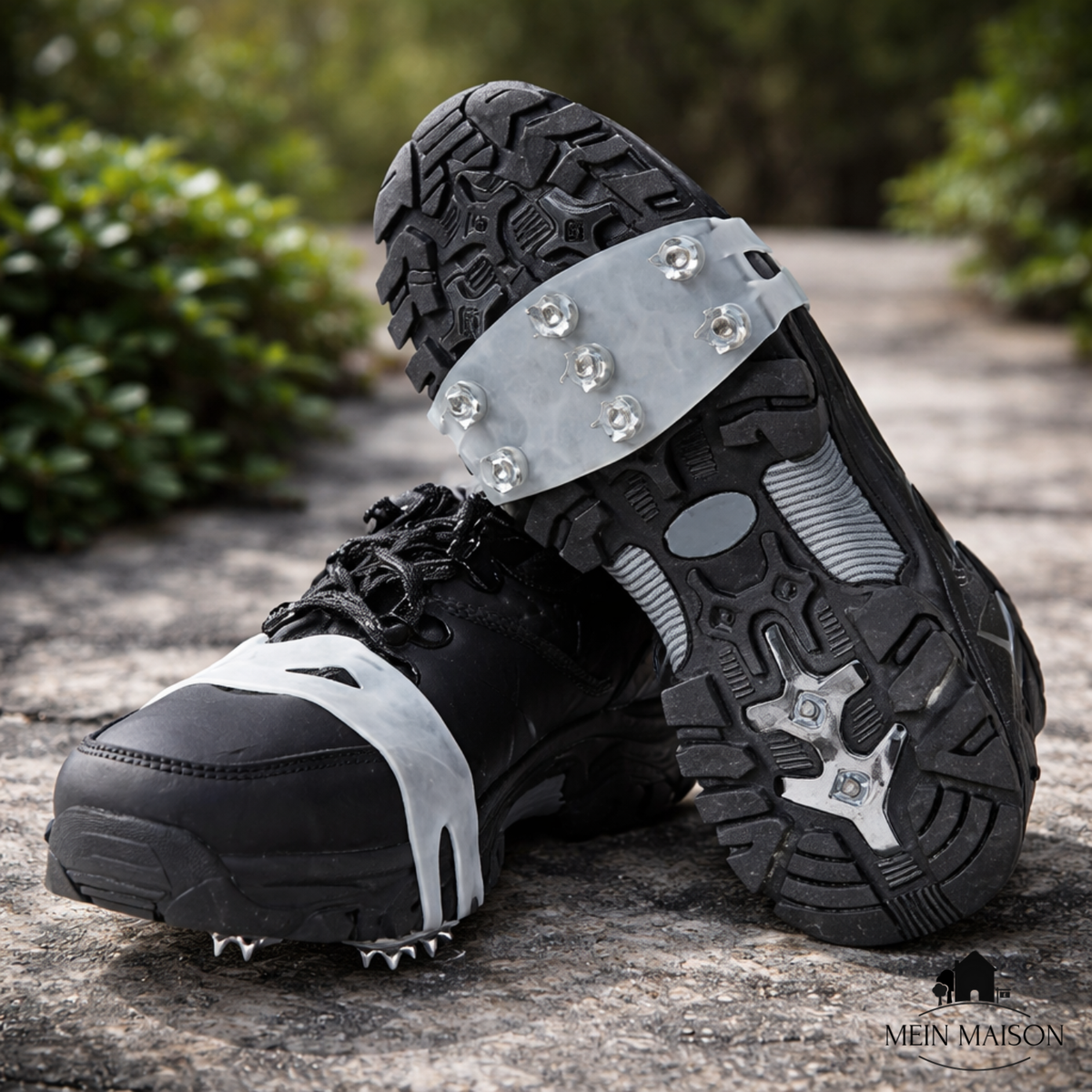 Men's Ice Cleats with Metal Spikes and Silicone Shoe Studs for Winter Traction - Image 7