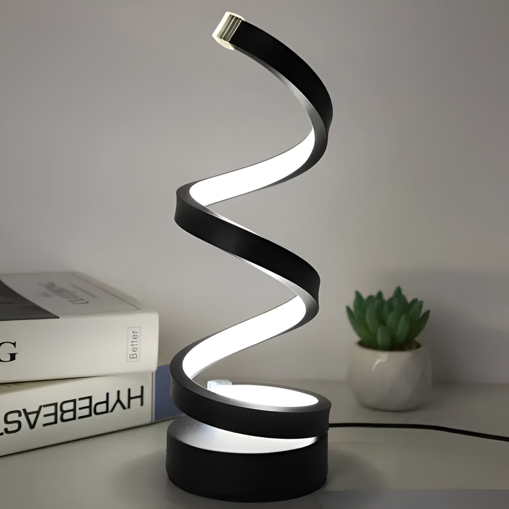 Men's LED Table Lamp with Adjustable Color Temperature and Spiral Design - Image 4