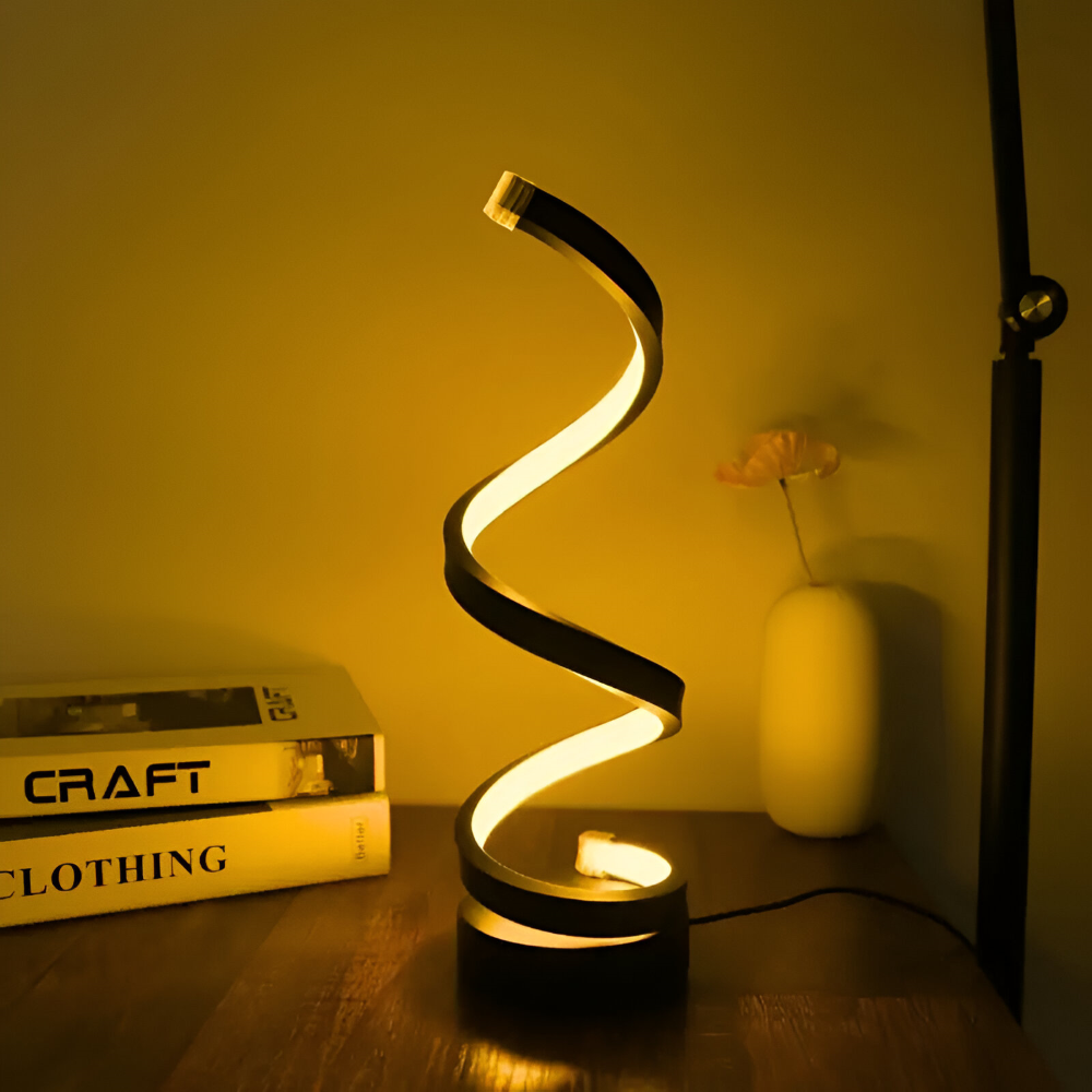Men's LED Table Lamp with Adjustable Color Temperature and Spiral Design - Image 6