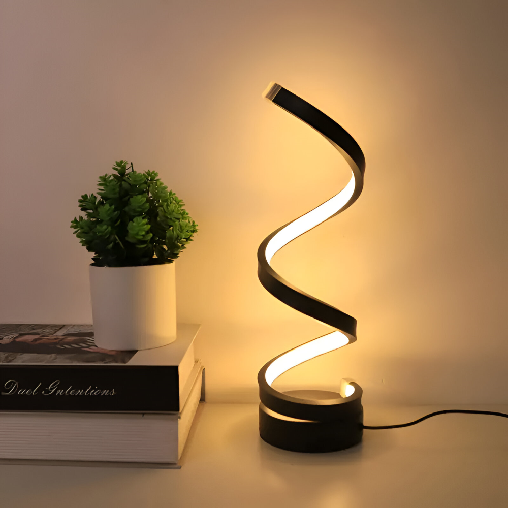 Men's LED Table Lamp with Adjustable Color Temperature and Spiral Design - Image 7