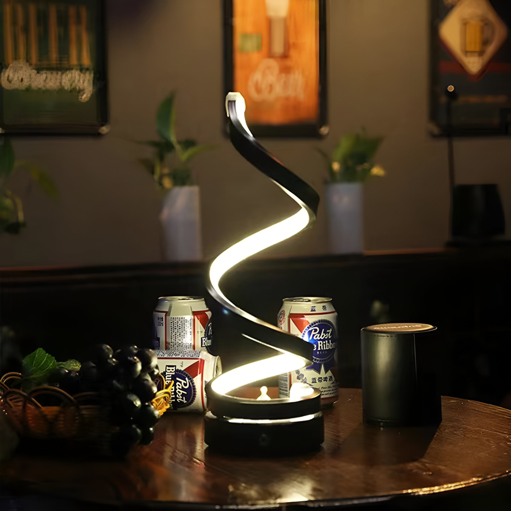 Men's LED Table Lamp with Adjustable Color Temperature and Spiral Design - Image 8