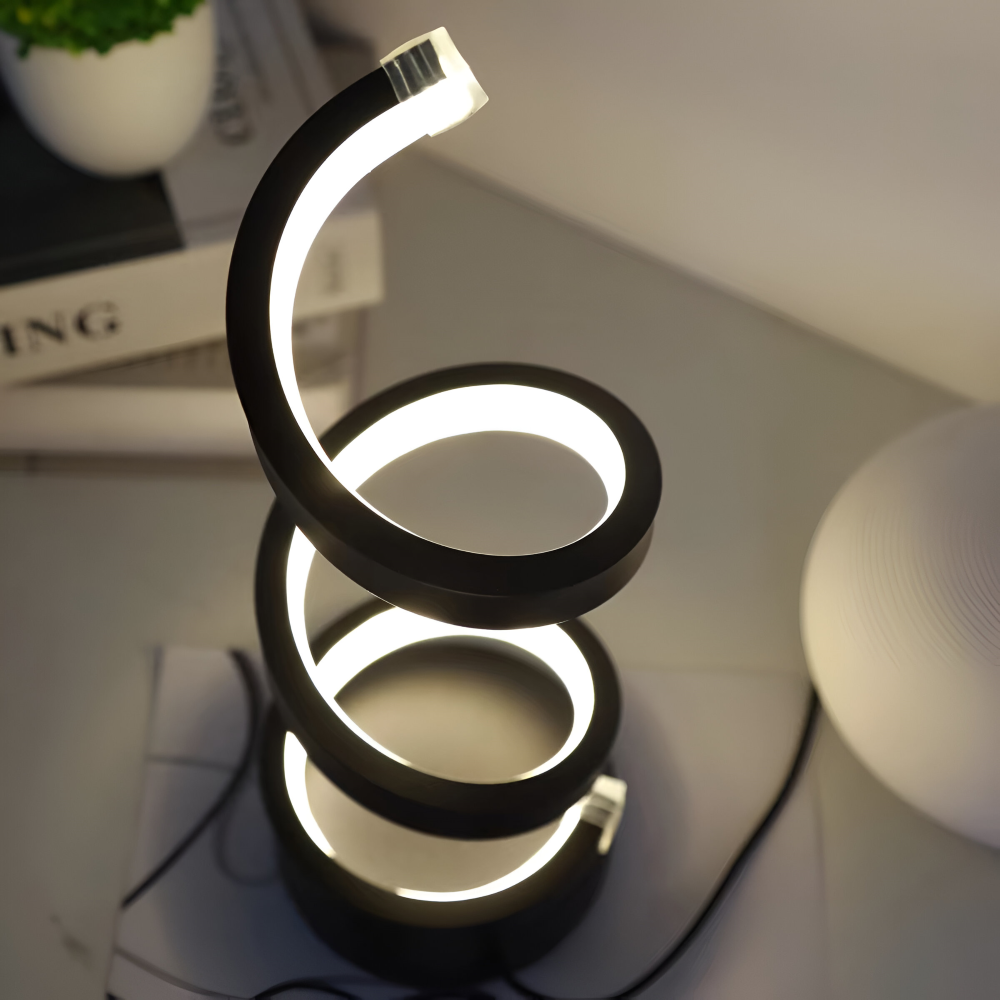 Men's LED Table Lamp with Adjustable Color Temperature and Spiral Design - Image 9