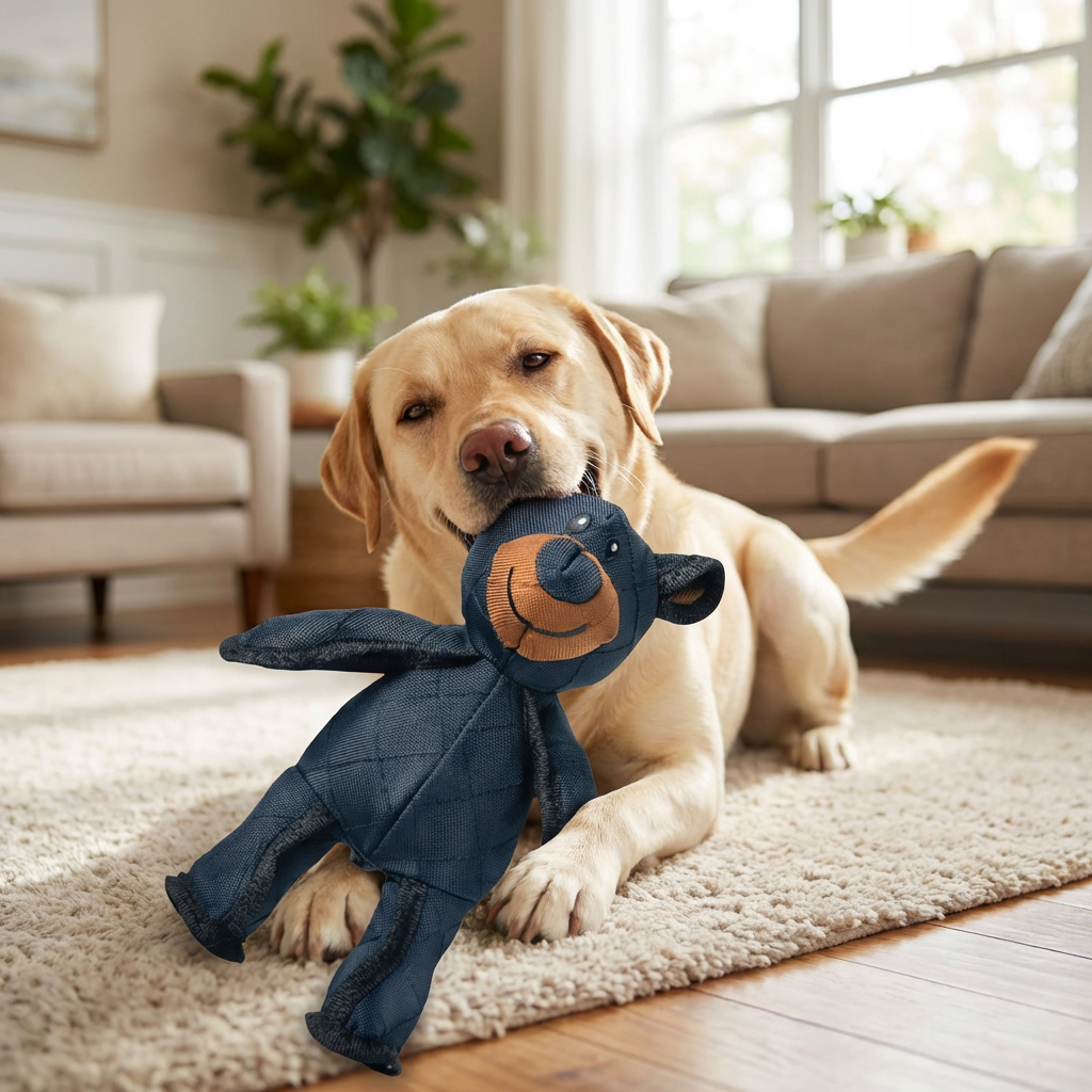 Men's Plush Dog Toy for Heavy Chewers with Reinforced Stitching and Durable Canvas - Image 3