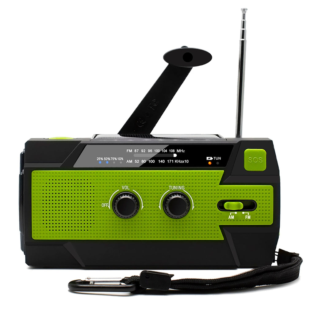 Men's Portable Emergency Radio with Hand Crank Solar Powered Weather Band and Flashlight - Image 2