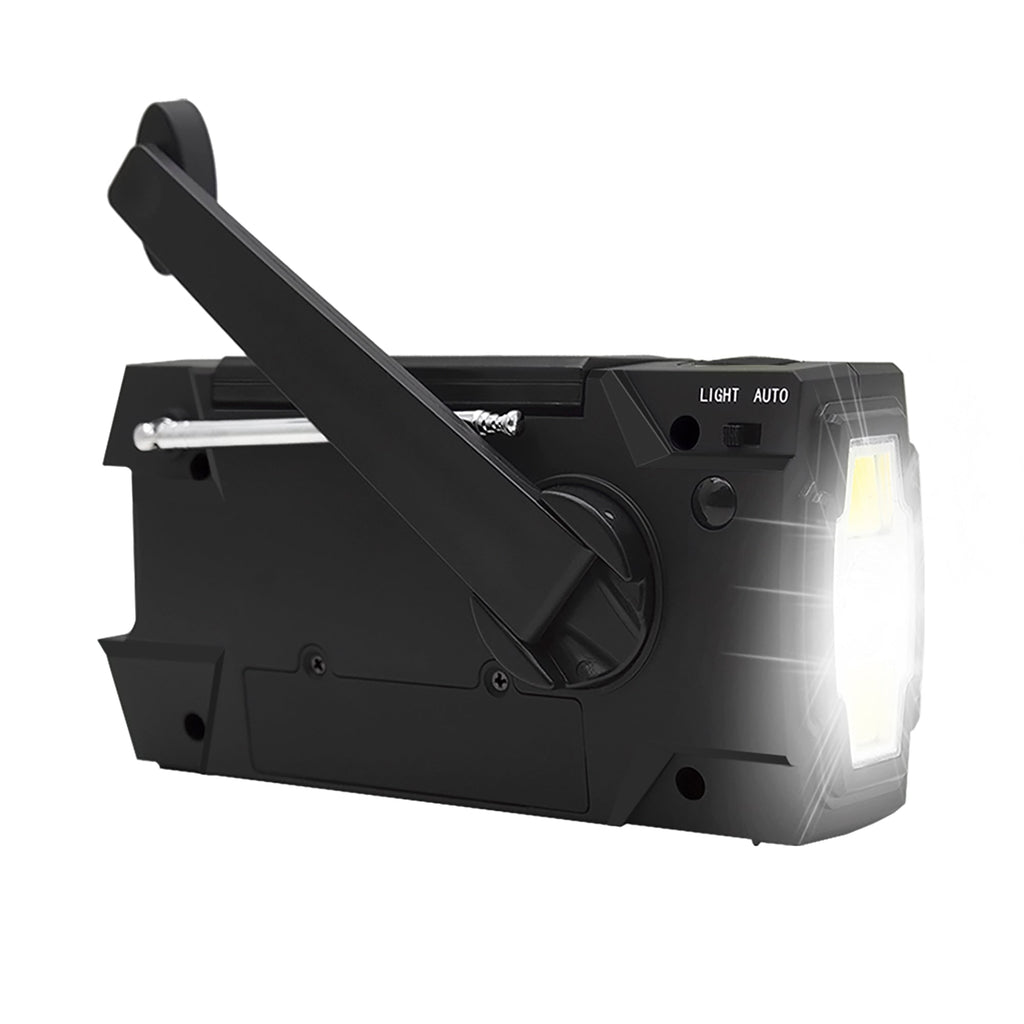 Men's Portable Emergency Radio with Hand Crank Solar Powered Weather Band and Flashlight - Image 3