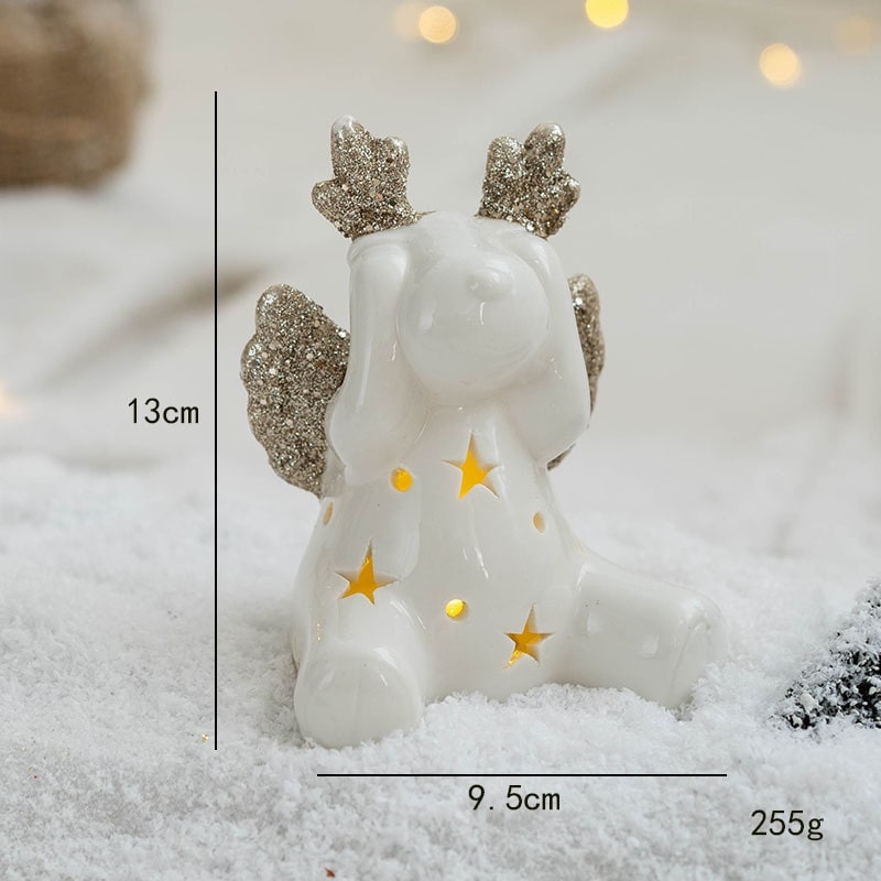 Men's Pre-Lit LED Glass Christmas Tree with Star Topper for Tabletop - Image 16