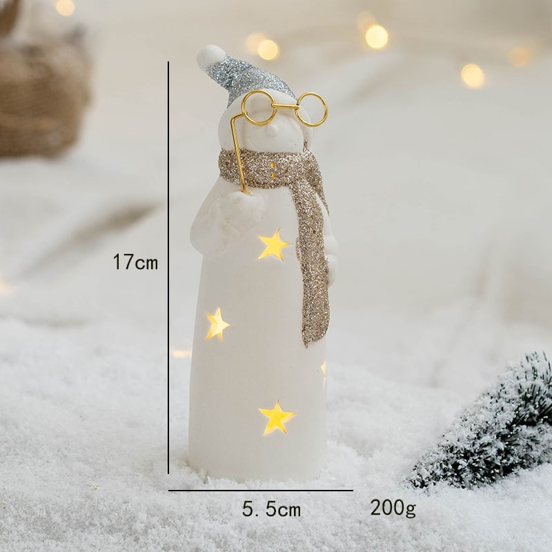 Men's Pre-Lit LED Glass Christmas Tree with Star Topper for Tabletop - Image 23