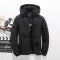 Men's Puffer Jacket with Adjustable Hood Quilted Down Fill and Zippered Pockets - Image 6