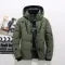 Men's Puffer Jacket with Adjustable Hood Quilted Down Fill and Zippered Pockets - Image 7