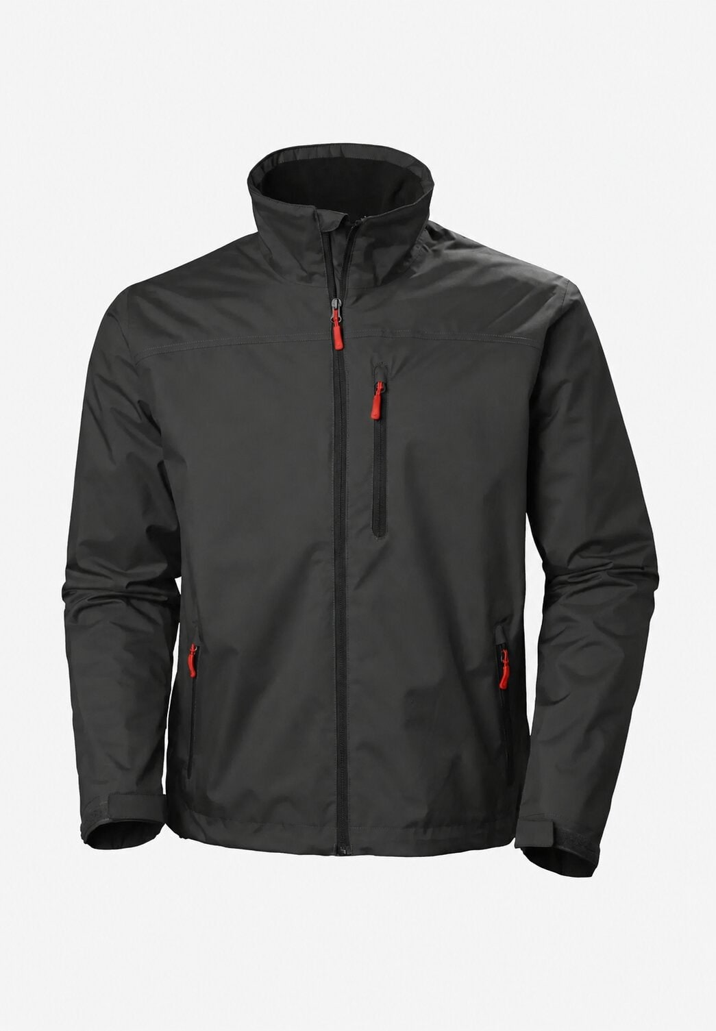 Men's Rain Jacket Windbreaker with Water-Resistant Zip Closure and Fleece Collar - Image 2