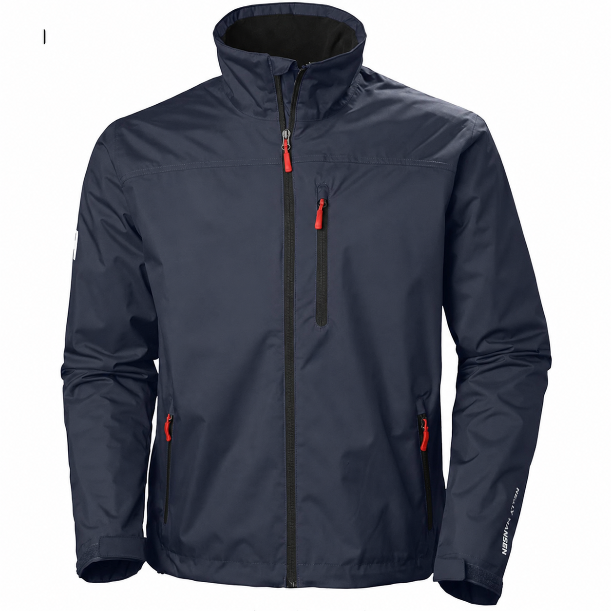 Men's Rain Jacket Windbreaker with Water-Resistant Zip Closure and Fleece Collar - Image 3