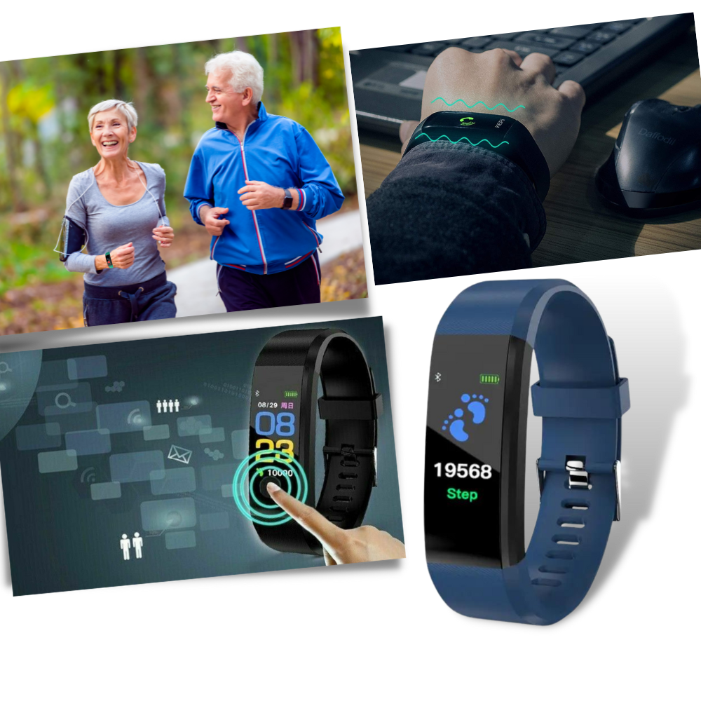 Men's Senior Fitness Tracker Step Counter Watch with Activity and Distance Tracking - Image 1