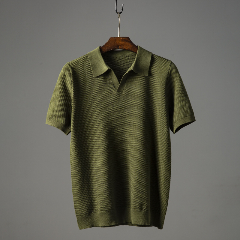Blake | Classic Short Sleeve Polo Shirt for Men with Textured Design