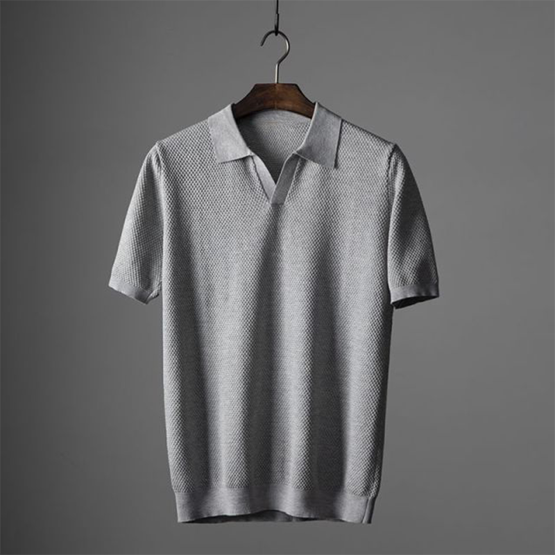 Blake | Classic Short Sleeve Polo Shirt for Men with Textured Design
