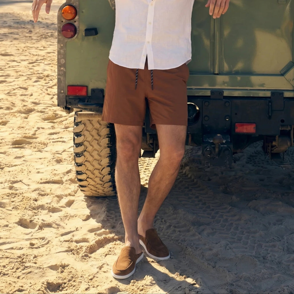 Men's Slip on Suede Loafers with Moccasin Stitched Toe and Backless Mule Design - Image 7