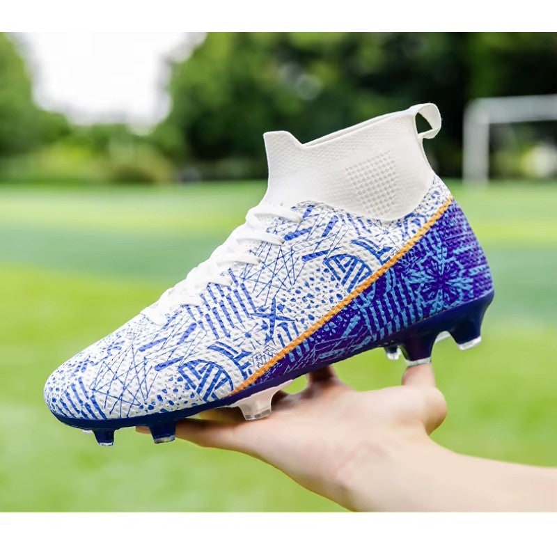 Men's Soccer Cleats Football Boots with High-Top Ankle Collar and Multi-Stud Sole - Image 1