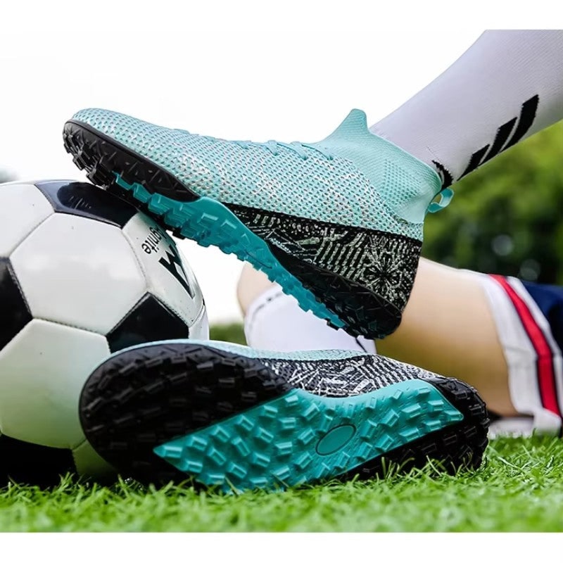 Men's Soccer Cleats Football Boots with High-Top Ankle Collar and Multi-Stud Sole - Image 13
