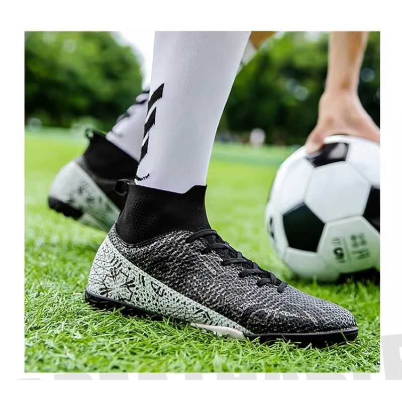 Men's Soccer Cleats Football Boots with High-Top Ankle Collar and Multi-Stud Sole - Image 19