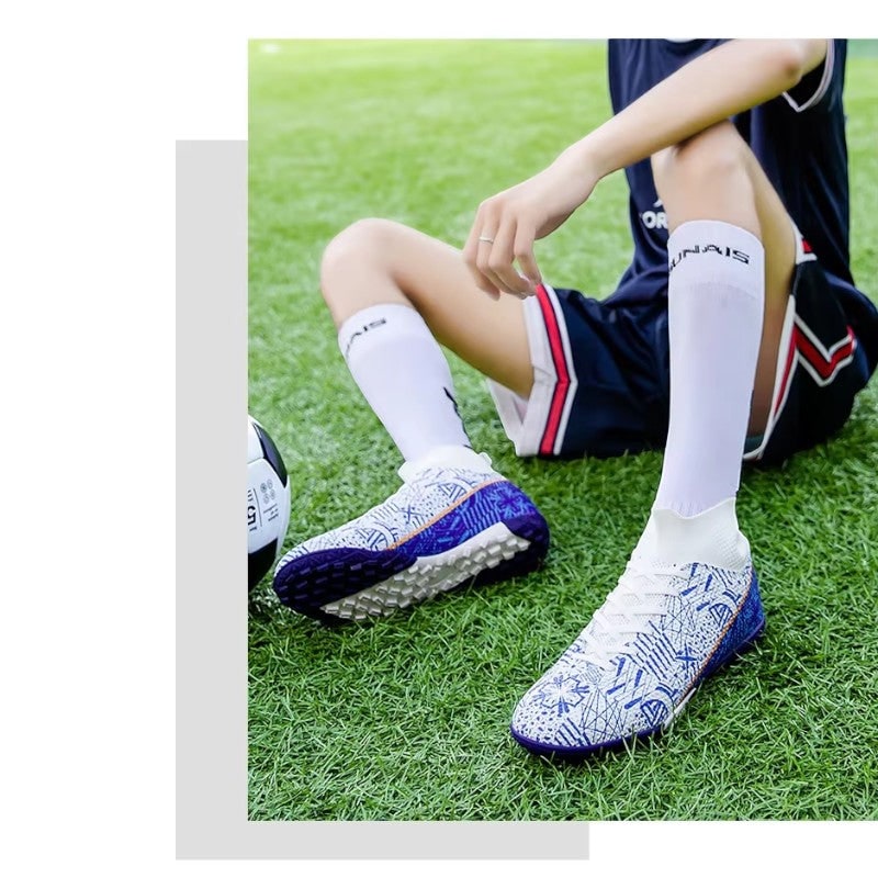 Men's Soccer Cleats Football Boots with High-Top Ankle Collar and Multi-Stud Sole - Image 2