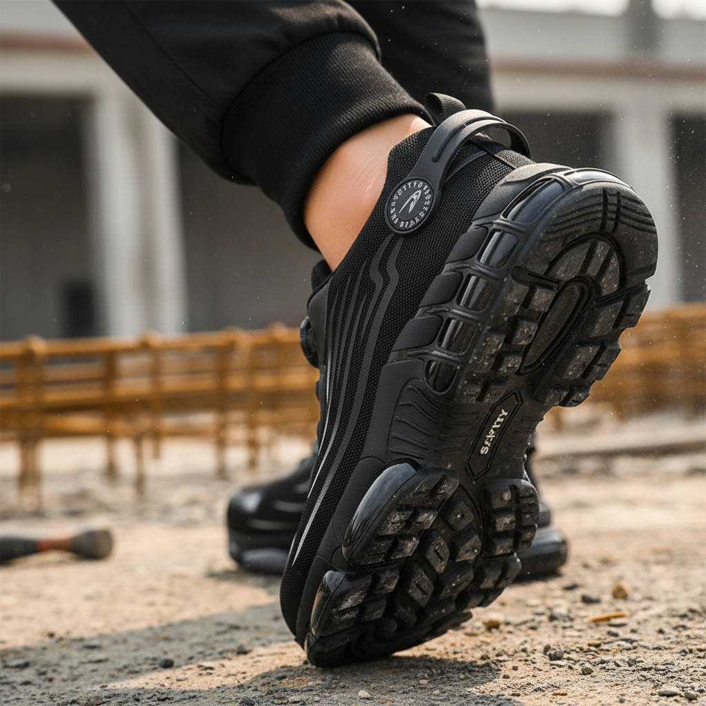 Men's Steel Toe Shoes Safety Sneakers with Rotary Dial Closure and Cushioned Sole - Image 8