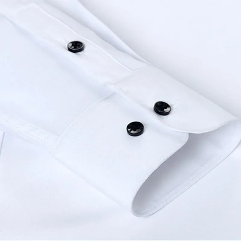 Men's Stretch Button Down Dress Shirt with Elastic Material and Breathable Comfort - Image 10