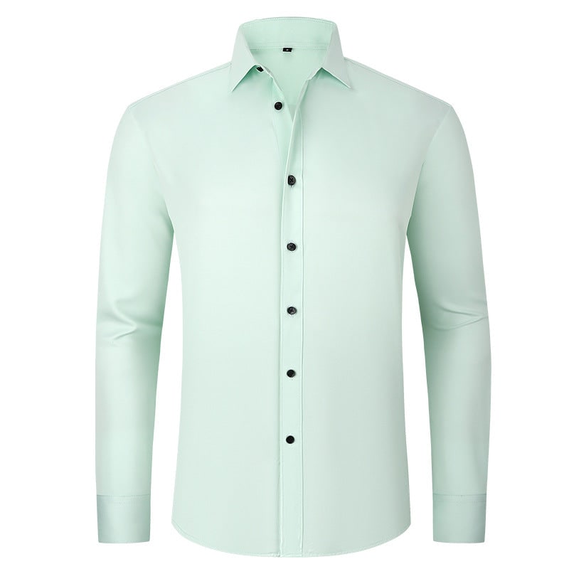Men's Stretch Button Down Dress Shirt with Elastic Material and Breathable Comfort - Image 17