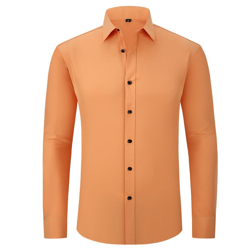Men's Stretch Button Down Dress Shirt with Elastic Material and Breathable Comfort - Image 18