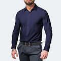 Men's Stretch Button Down Dress Shirt with Elastic Material and Breathable Comfort - Image 8