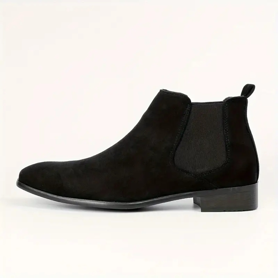 Men's Suede Chelsea Boots Slip on with Elastic Gussets and Pull Tab - Image 2