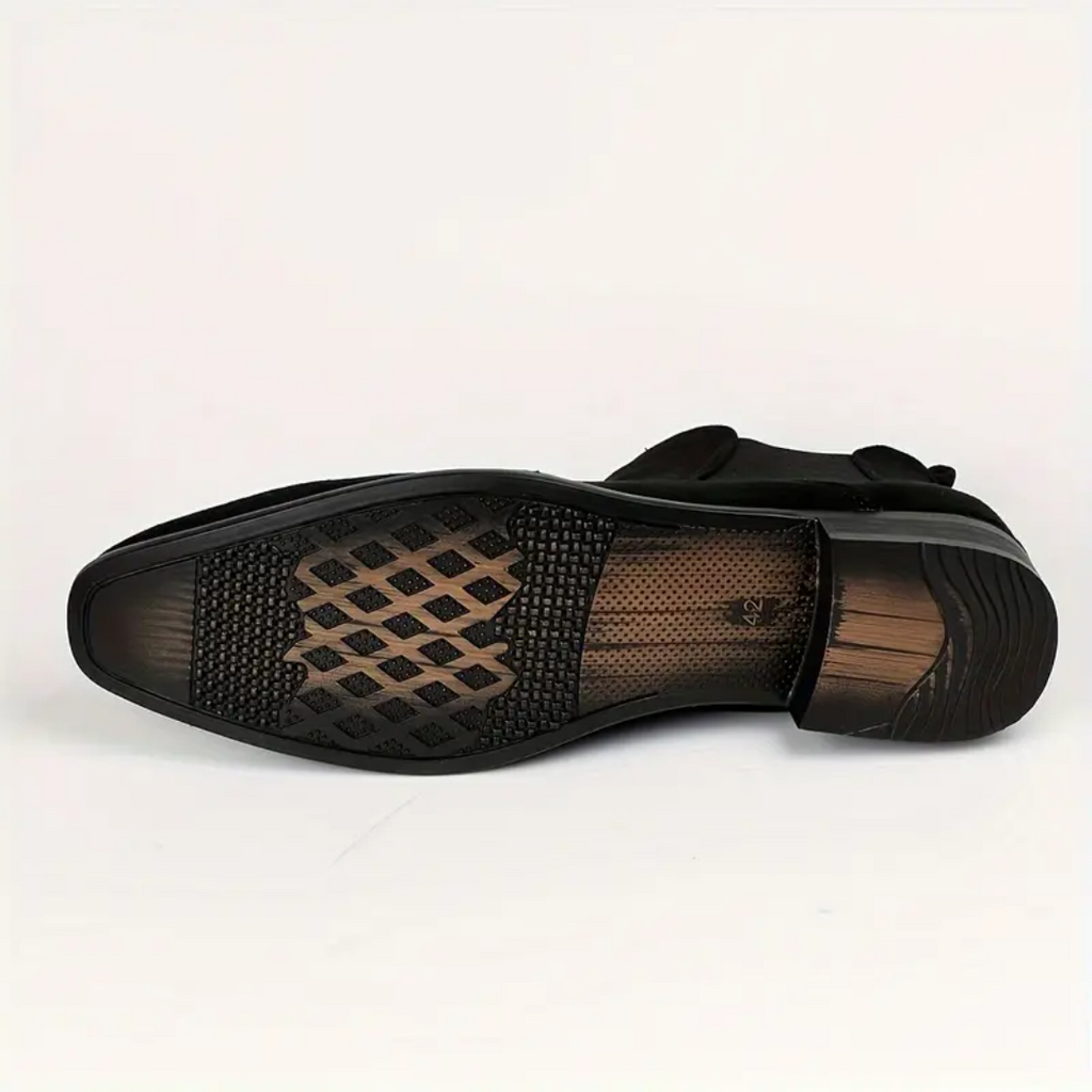 Men's Suede Chelsea Boots Slip on with Elastic Gussets and Pull Tab - Image 3