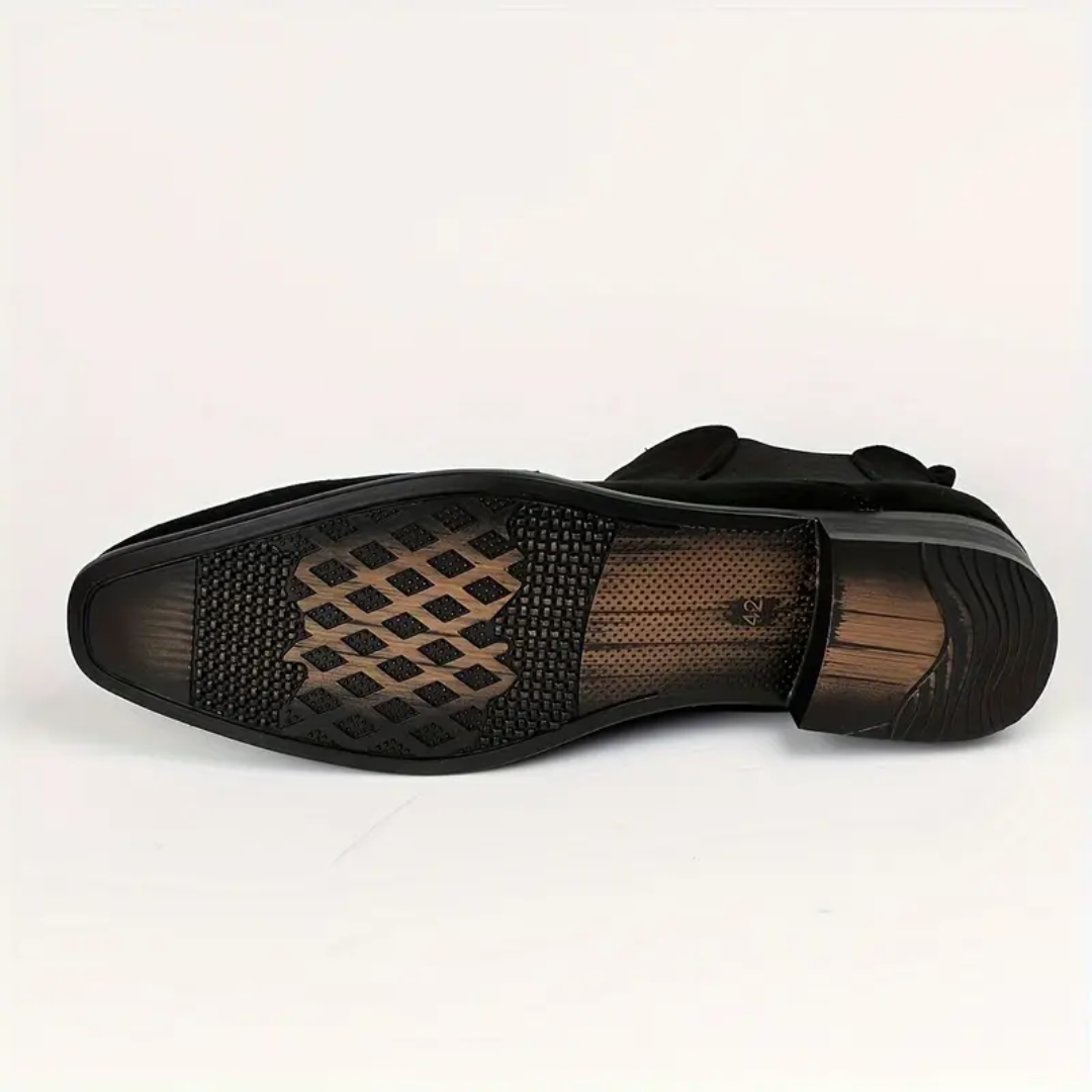 Men's Suede Chelsea Boots Slip on with Elastic Gussets and Pull Tab - Image 3