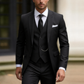 Men's Suit Three Piece Slim Fit Jacket with Vest and Dress Trousers Double Breasted - Image 4