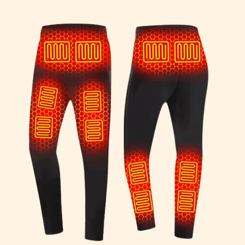 Men's Thermal Underwear Long Heated Base Layer Pants USB Rechargeable Slim Fit - Image 3
