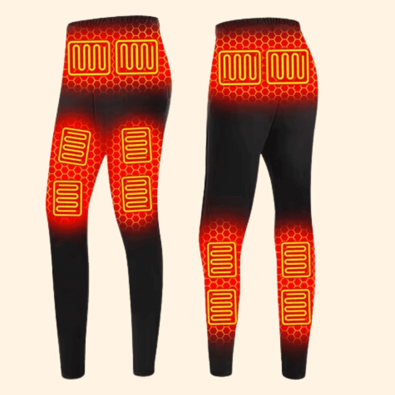 Men's Thermal Underwear Long Heated Base Layer Pants USB Rechargeable Slim Fit - Image 5