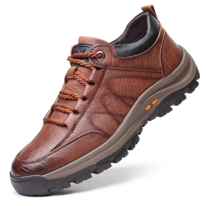 Men's Walking Shoes Comfortable Low Top Leather with Lugged Sole - Image 2