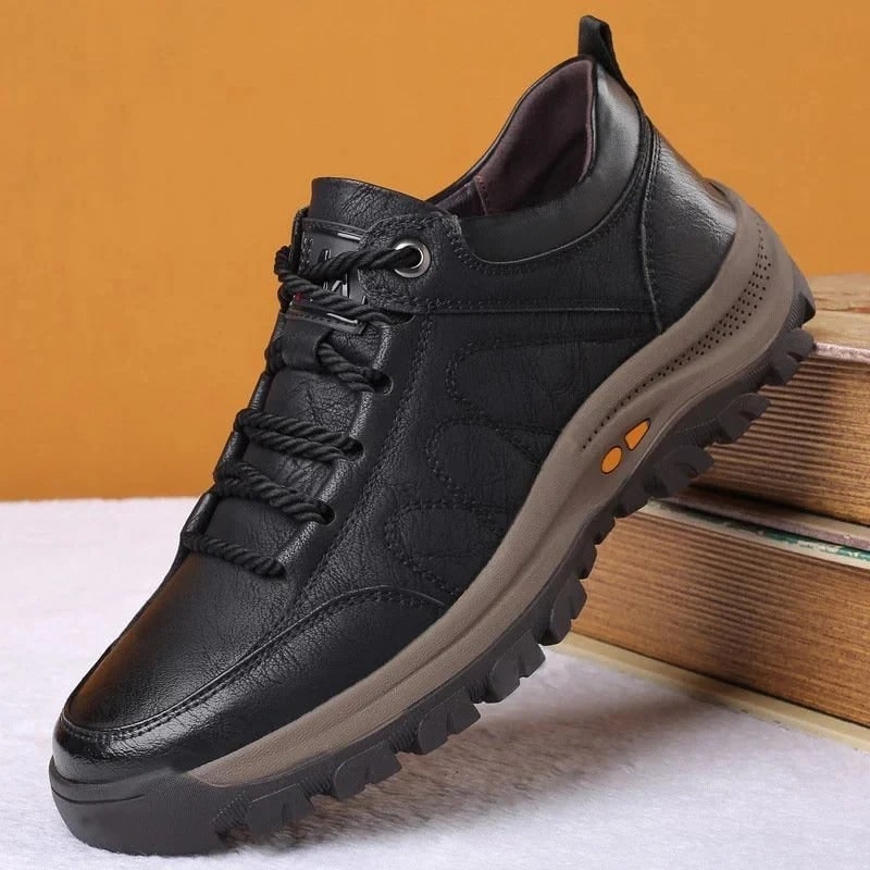 Men's Walking Shoes Comfortable Low Top Leather with Lugged Sole - Image 4