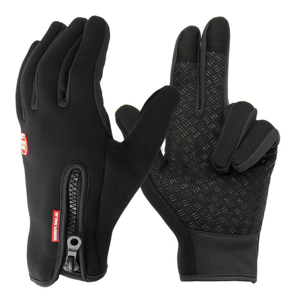 Men's Waterproof Winter Gloves with Touchscreen Fingertips Fleece Lined Zipper Wrist - Image 6