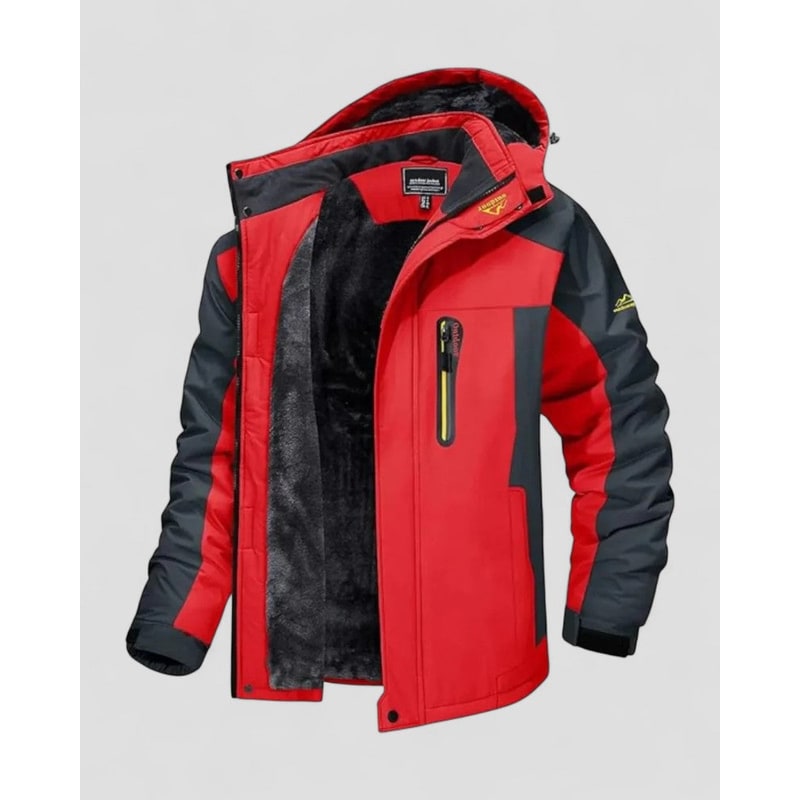 Men's Winter Jacket with Water-Resistant Fleece Lining and Adjustable Hood - Image 2