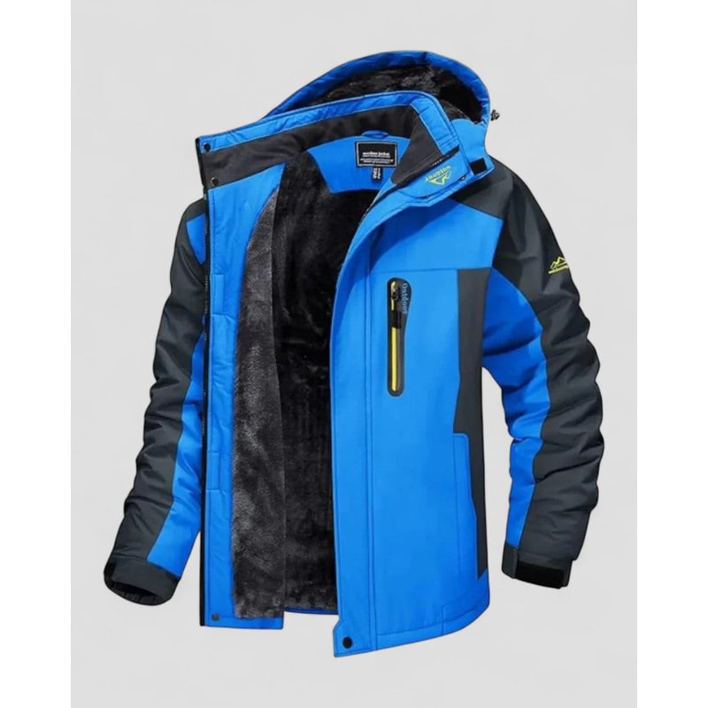 Men's Winter Jacket with Water-Resistant Fleece Lining and Adjustable Hood - Image 3