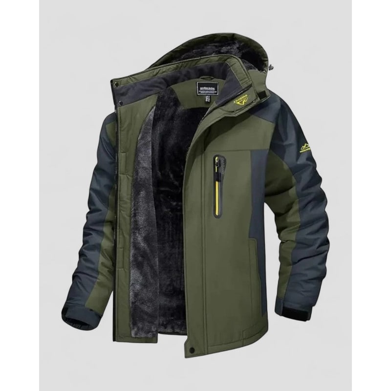 Men's Winter Jacket with Water-Resistant Fleece Lining and Adjustable Hood - Image 4
