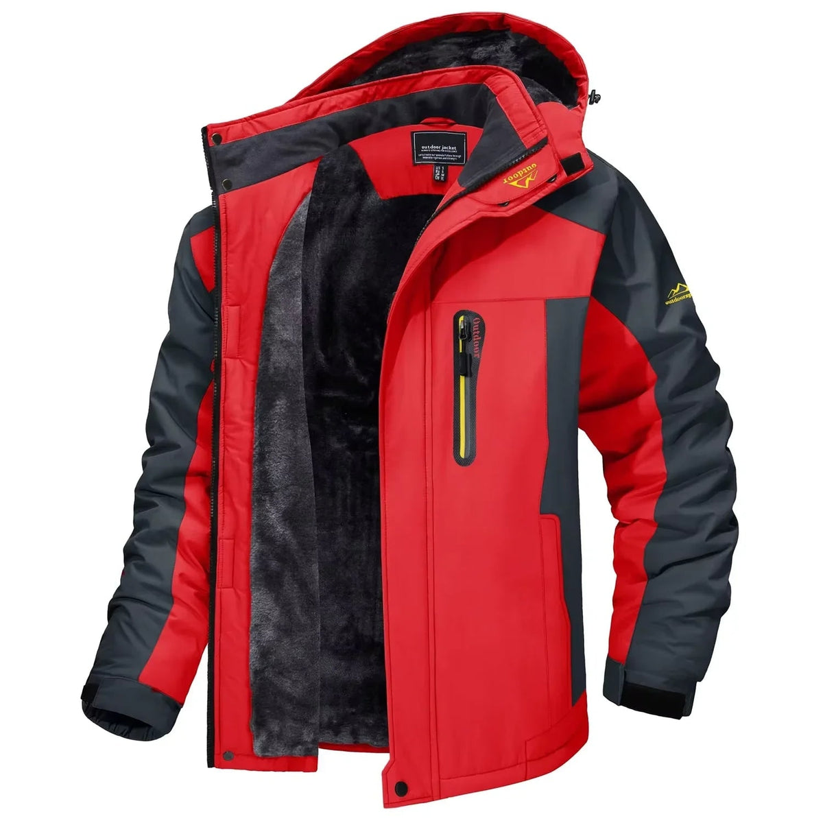 Men's Winter Jackets Waterproof with Fleece Lining and Detachable Hood - Image 9