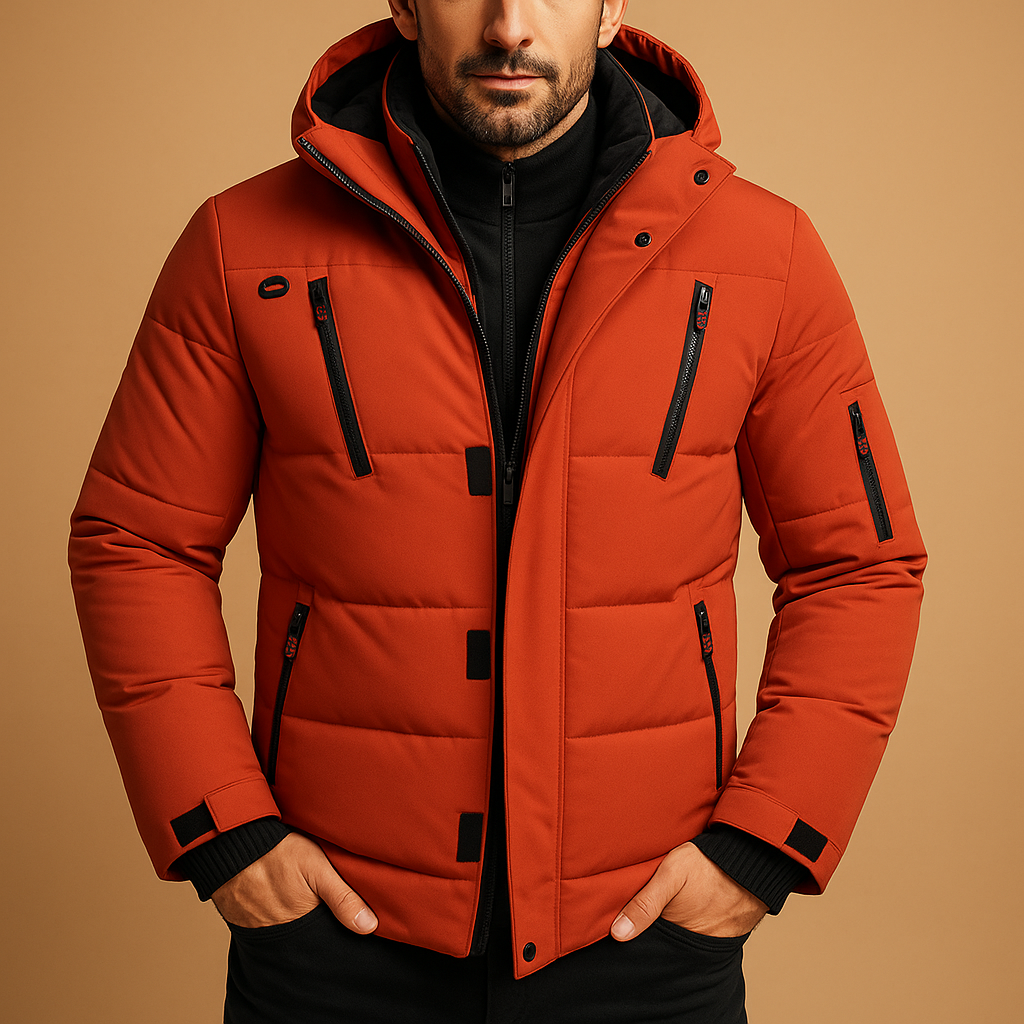 Men's Winter Jackets with Quilted Puffer Design and Zippered Pockets - Image 4