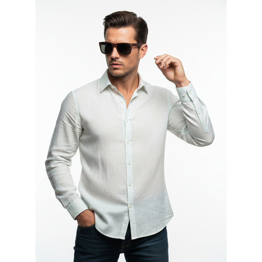 Men's Wooden Polarized Sunglasses with Engraved Wayfarer Frame - Image 10