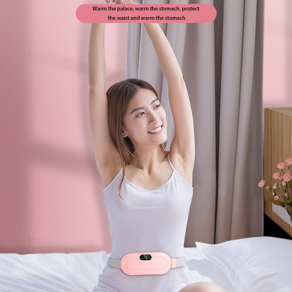 Menstrual Electric Heating Pad for Lower Back Vibrating Massage and Adjustable Strap - Image 7