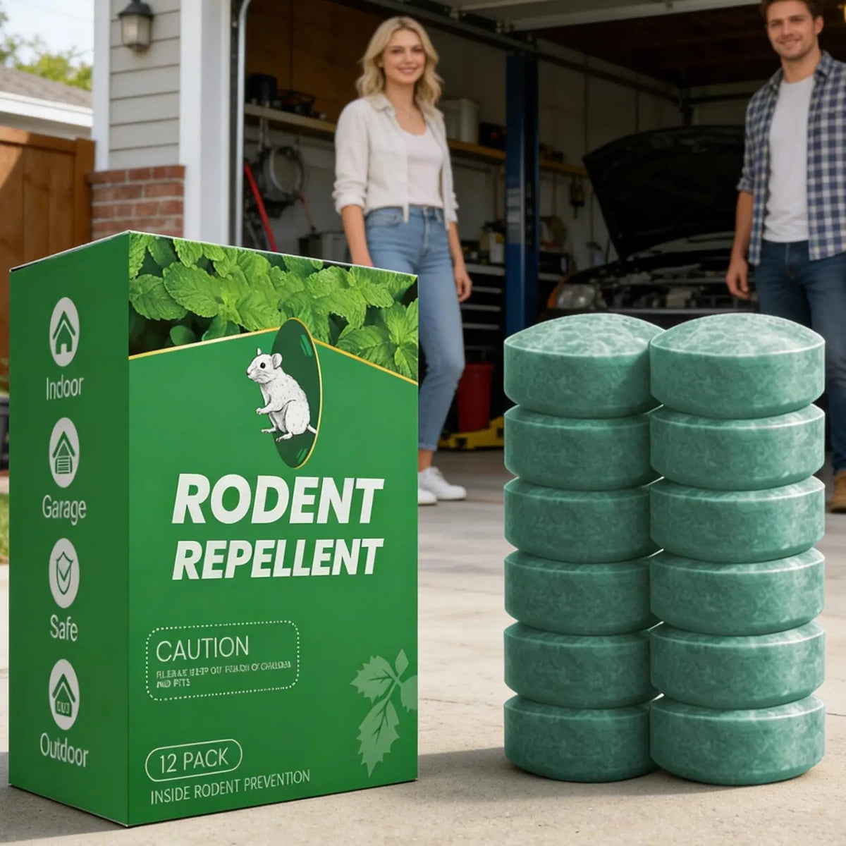Mice and Rodent Repellent Tablets with Peppermint Oil Natural Deterrent 12 Pack - Image 2