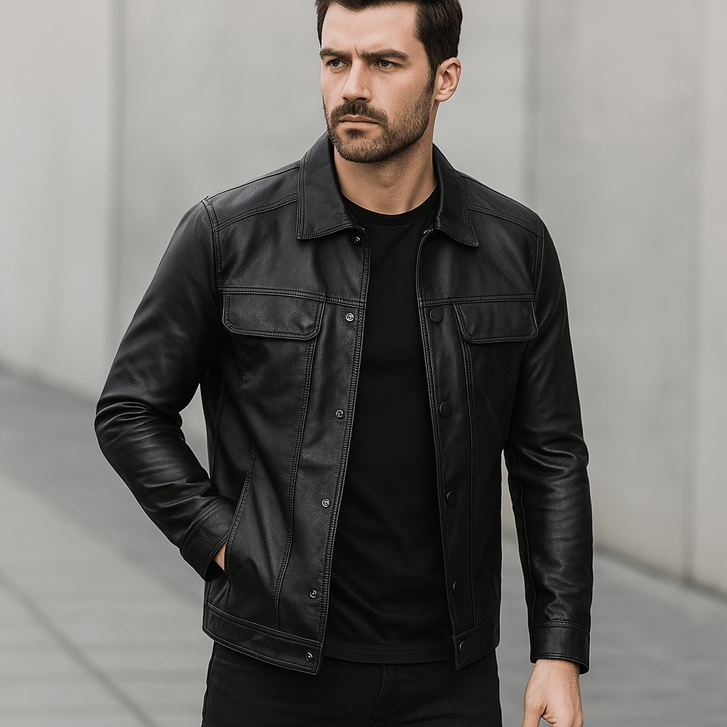 Men's Stylish Biker Jacket – Durable and Comfortable Fit