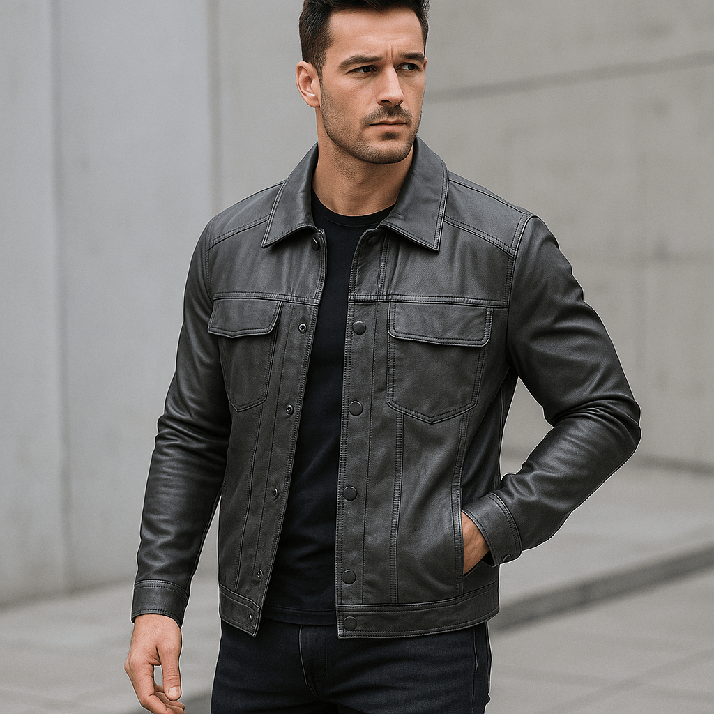 Men's Stylish Biker Jacket – Durable and Comfortable Fit