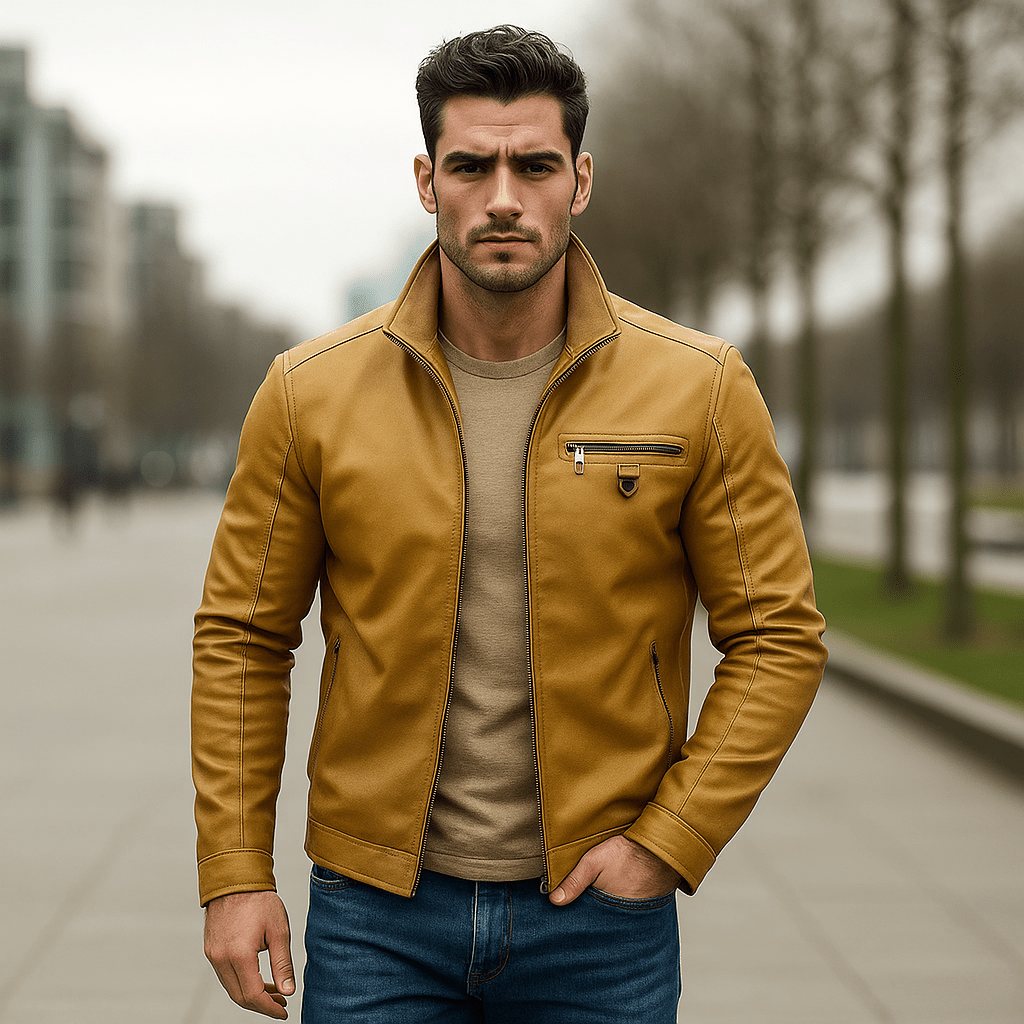 Men's Timeless Biker Jacket – Classic Style & Durable Craftsmanship