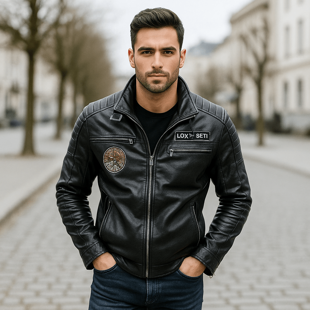 Men's Stylish Leather Winter Jacket – Perfect Blend of Warmth and Fashion