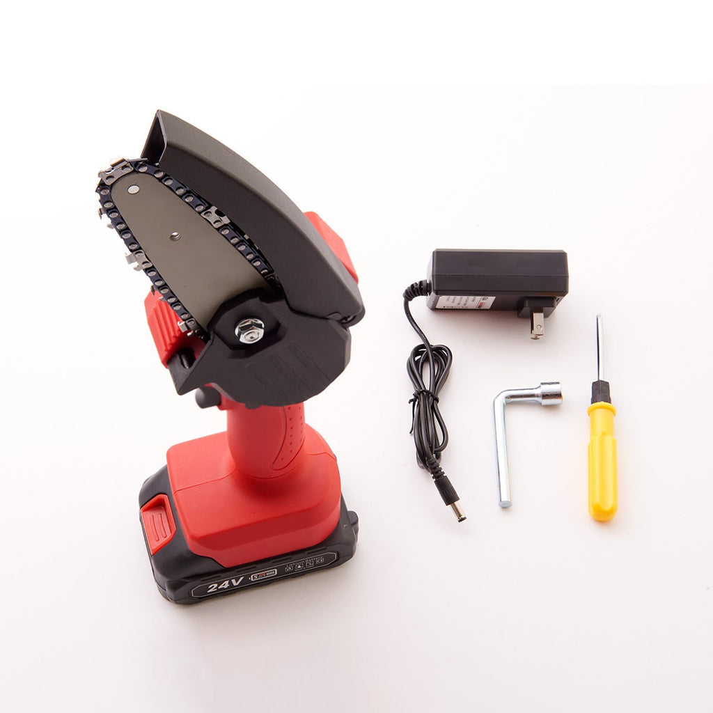 Mini Cordless Chainsaw 24v Rechargeable Battery Powered Handheld Saw Echo 590 - Image 9